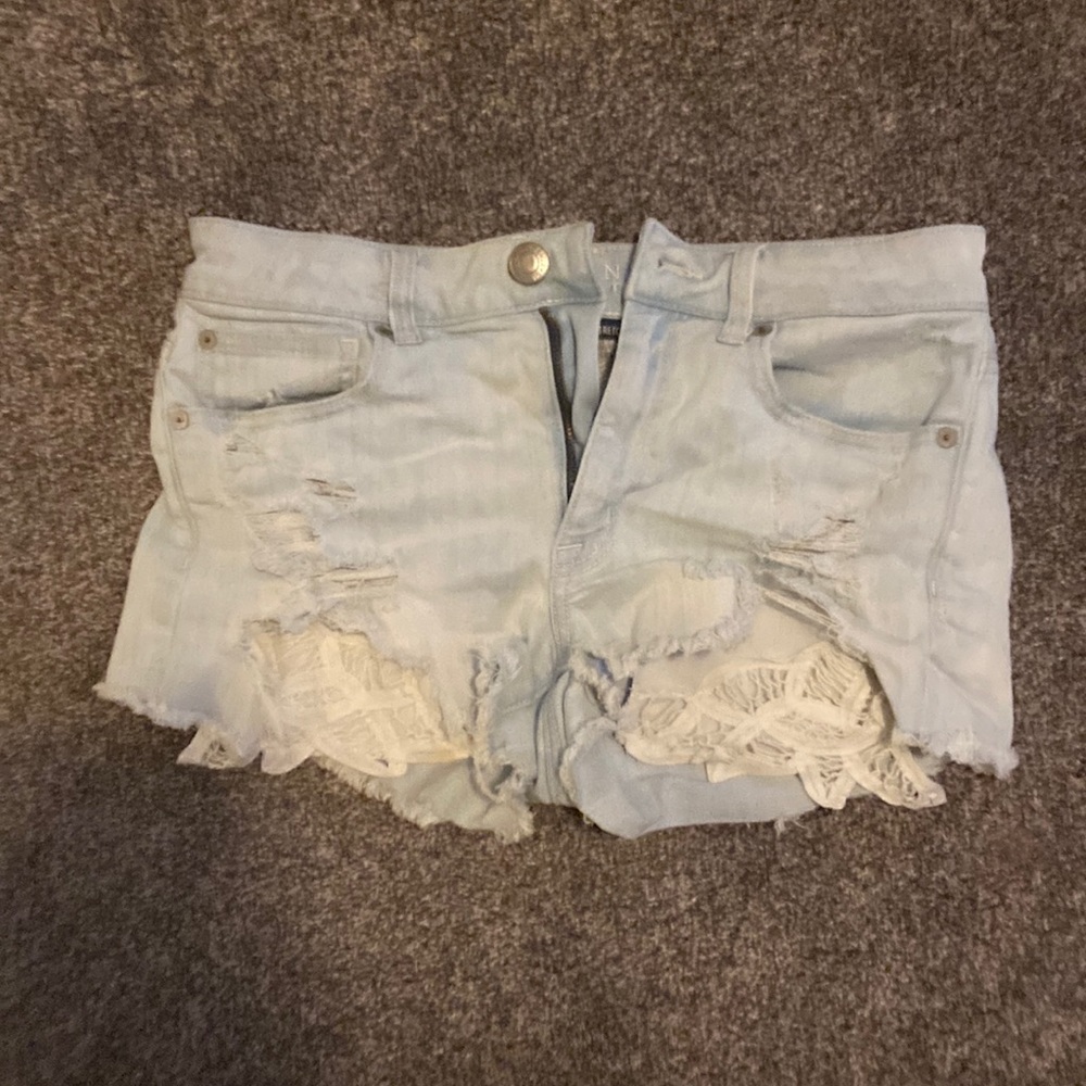 Light jean shorts
